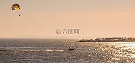 下午,风景,海