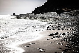 海,海景,卵石
