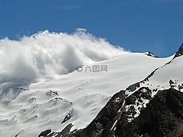 高山,山,冰川