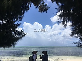 海,海灘,大自然