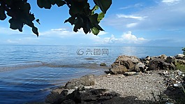 海,水,晚間