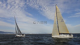 帆船,游艇,海