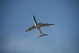 飛機(jī),藍(lán)色的天空,飛行