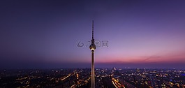 夜,天空,城市