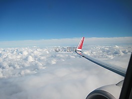 從飛機(jī)上查看,天空,云