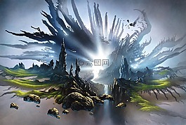 幻想,繪畫(huà),光