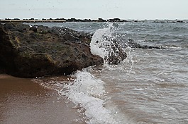 海滩,沙,海的边缘