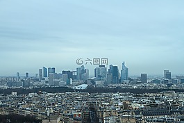 巴黎的,城市,摩天大樓