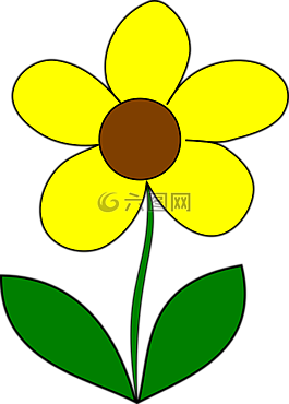 花,黃色,春