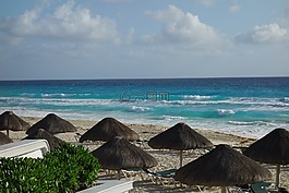 坎昆,休息,海滩