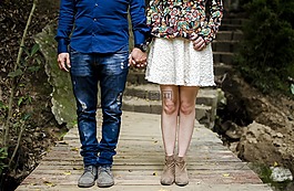 男子,婦女,人