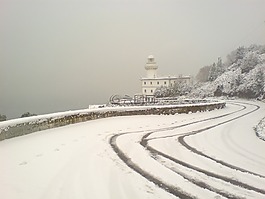 igeldo 燈塔,圣塞巴斯蒂安,雪域景觀