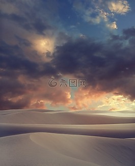 沙漠,景觀,天空