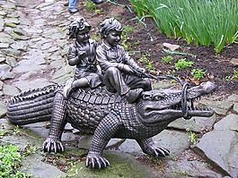 雕塑,雕像,鱷魚