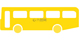 總線,黃色,象形圖