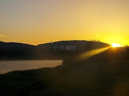 日出,太陽,景觀