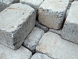 攤鋪石,修補程序,石頭