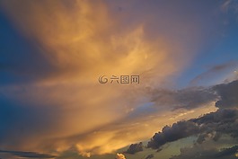 天空,景觀,云