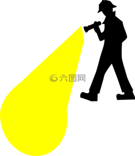 男子,手电筒,头盔