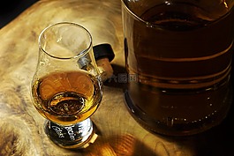 喝,玻璃,酒精