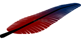 fedder,鹅毛笔,红色