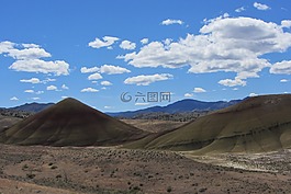 云,空氣,山