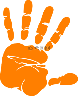 手,打印,棕榈