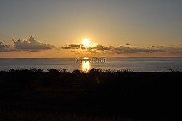 日落,美麗,海洋