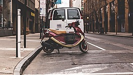 城市,街,摩托車