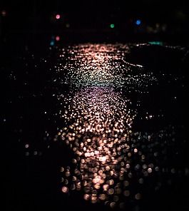 仍,水,水坑里