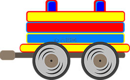 玩具,拖车,木