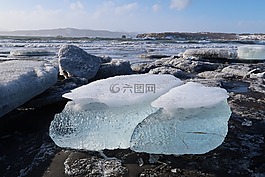 湾,冰,波