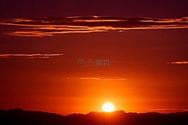 亚利桑那州,日出,山