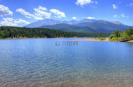 天空,景觀,湖