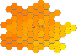 蜂窩,漸變,六角頭