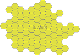 蜂窩,六角頭,黃色