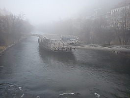 格拉茨,murinsel,雾