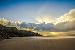 海灘,陽光,海洋