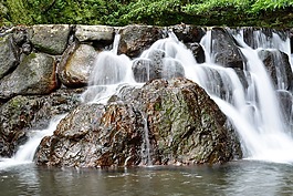 大瀑布,流,溪