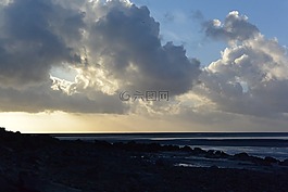 天空,云,傍晚的天空