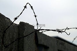 帶刺鐵絲網(wǎng),關(guān)閉,監(jiān)獄