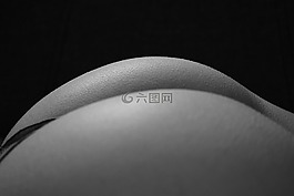 屁股,皮膚,黑色和白色
