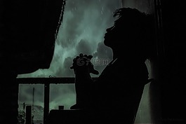 雨,会感到寂寞,孩子们