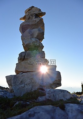 雕塑,太陽(yáng),石頭