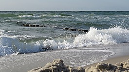 波,水,海灘