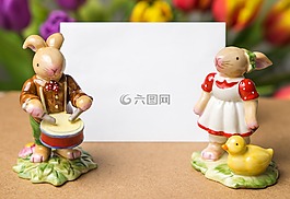 復(fù)活節(jié),卡,兔子