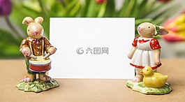 復(fù)活節(jié)兔子,卡,問候語
