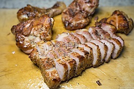 燒烤,豬肉,肉