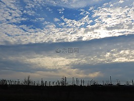 天空,視圖,云
