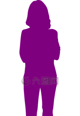 女子,站在,側(cè)影